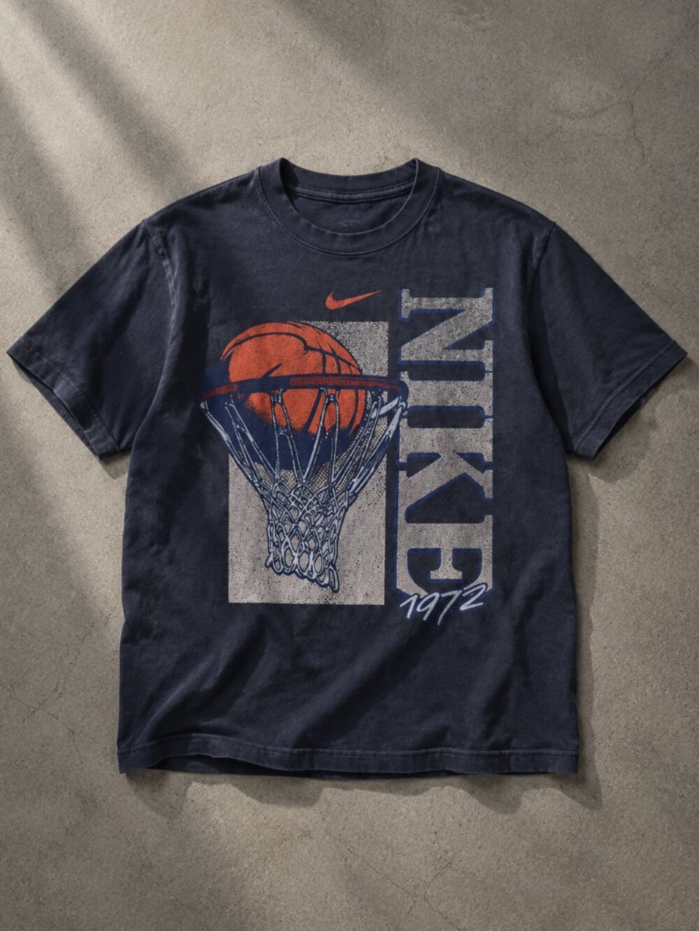 Vintage Nike Basketball Shirt, Retro 1972 Hoop Tee, Aesthetic Graphic Sports Top